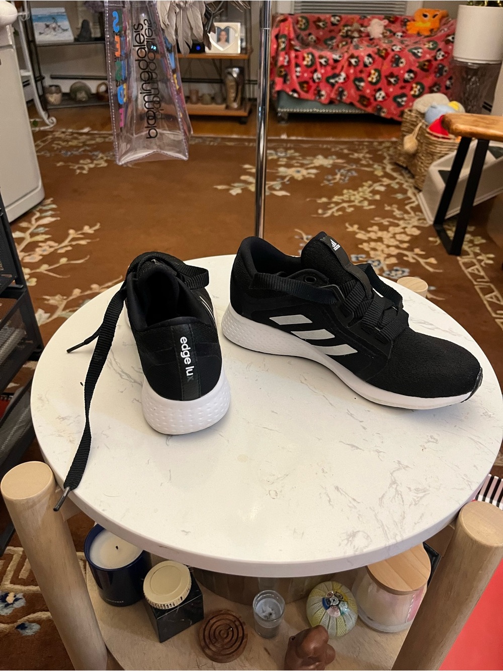 Adidas Women’s Black Knit Running Sneakers - Picture 4 of 4